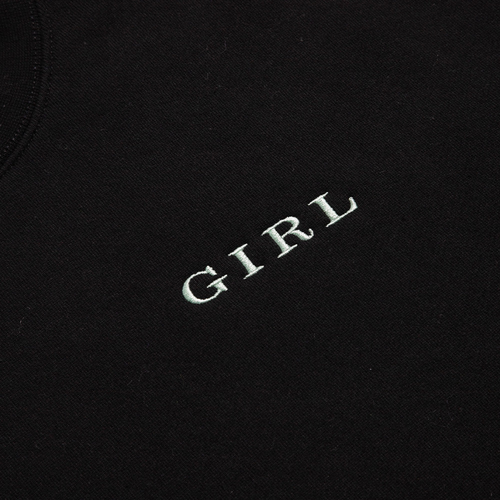 Serif Embroidered Crew