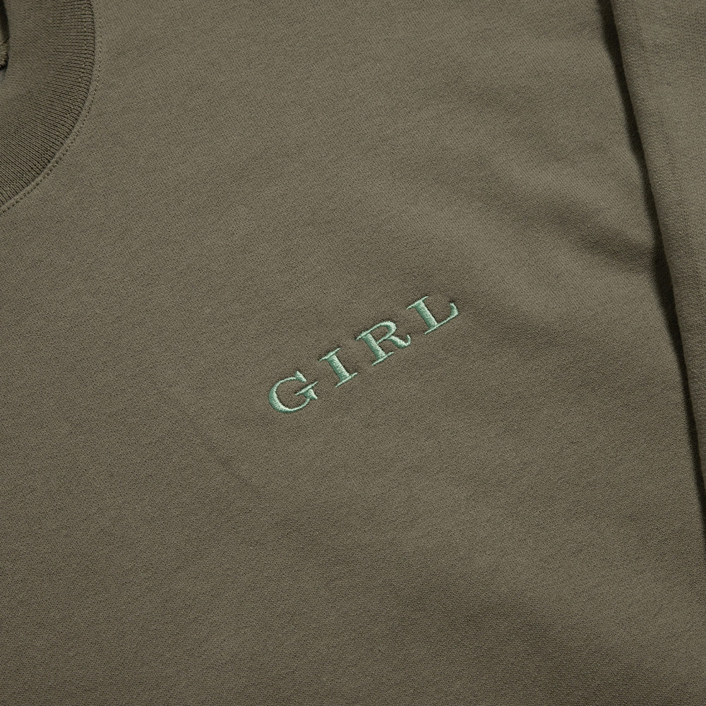 Serif Embroidered Crew