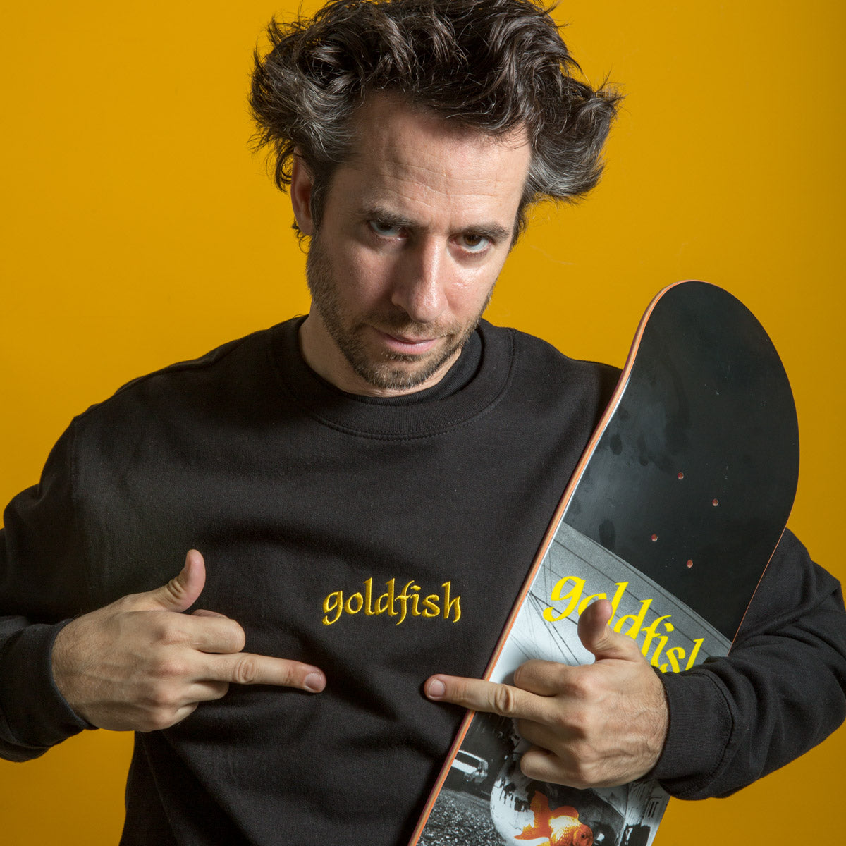 Girl Films Goldfish Embroidered Crew