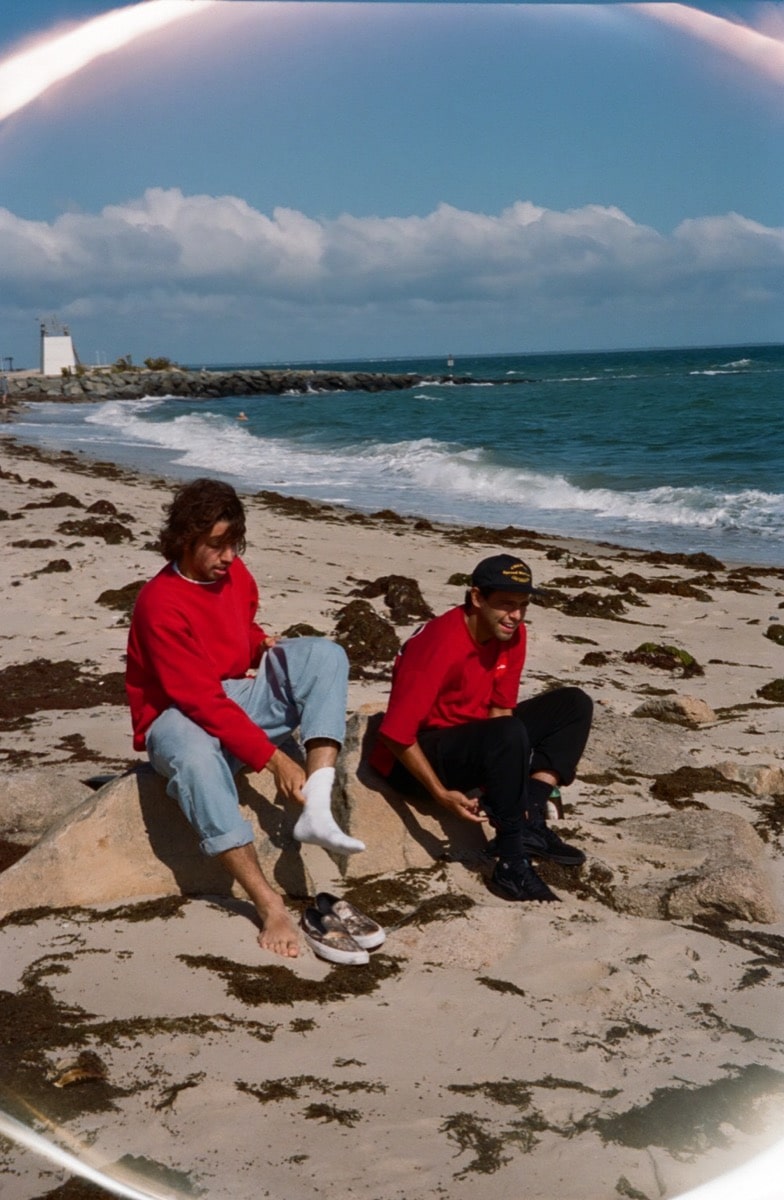 Aikens on the beach with Vincent