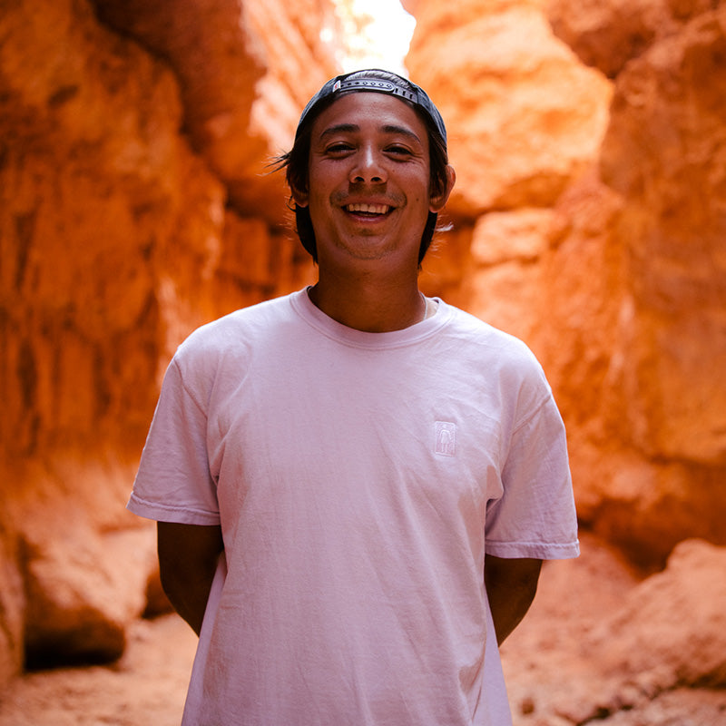 Sean Malto chillin near some rocks