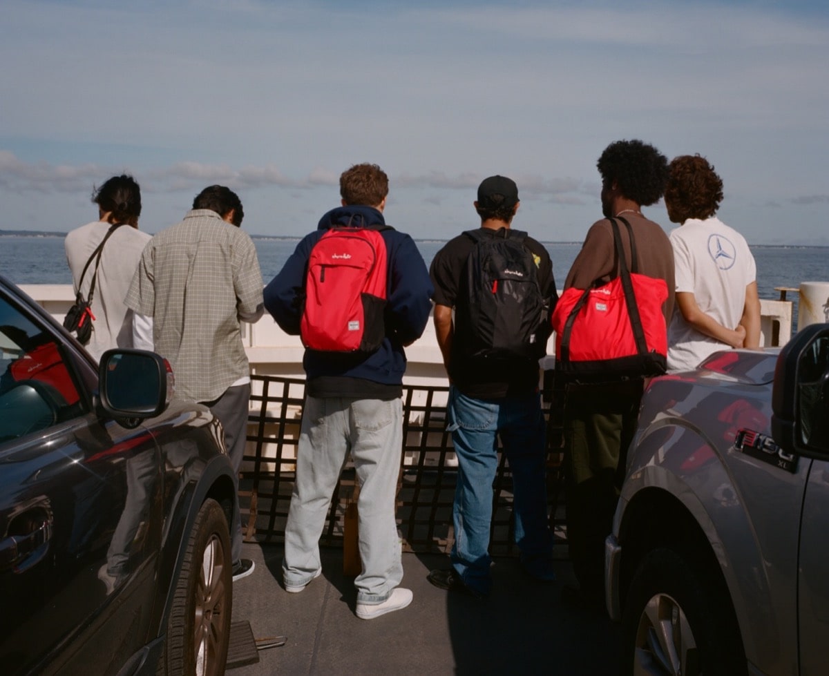 Chocolate team with their Herschel bags