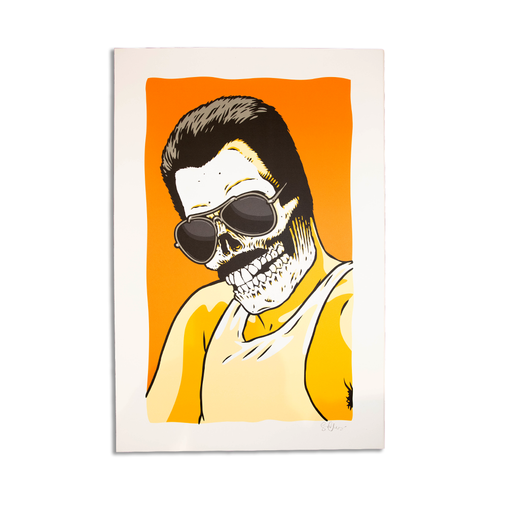 Skull Of Fame Orange Print