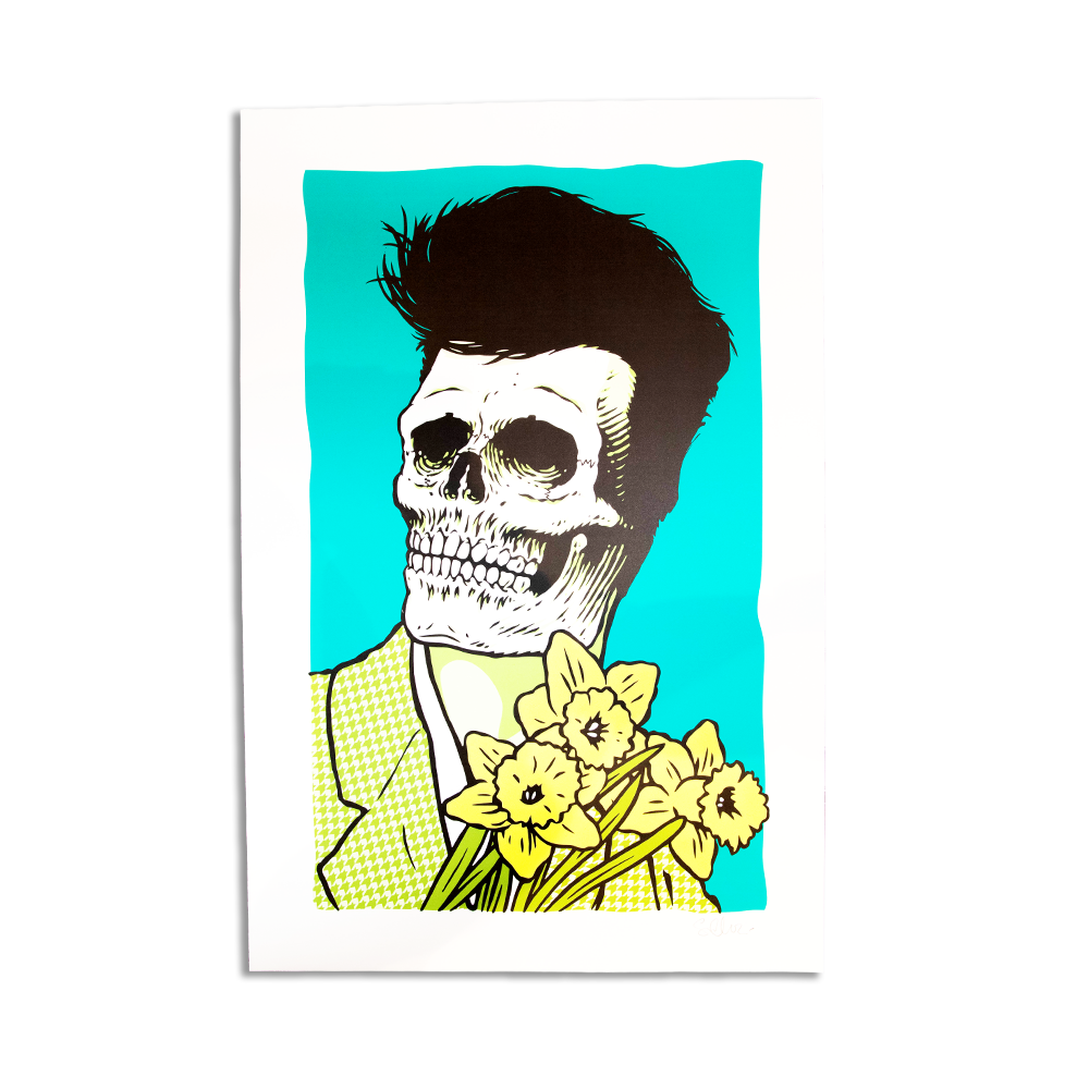 Skull Of Fame Turquoise Print