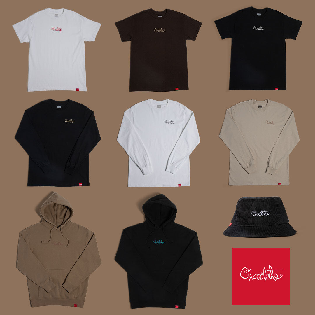 8 different chocolate skateboards clothing